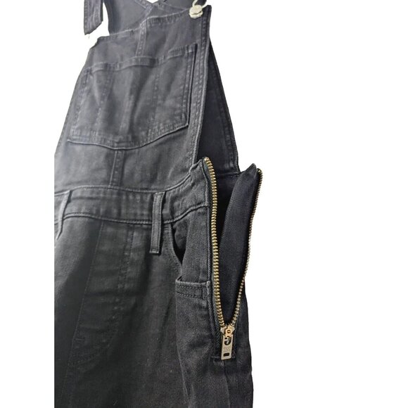 Levi's Womens Skinny Denim Overalls W27 Side Zip Closure Adjustable Straps Black - Picture 4 of 10